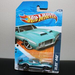 3/$55❤️Hot Wheels Olds 442 Turquoise Teal 109/244 Muscle Mania 2011 Series 9/10